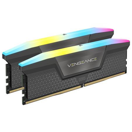 CORSAIR VENGEANCE RGB 32GB (2x16GB) DDR5 6000MHz CL36 1.35V UDIMM INTEL XMP,AMD EXPO - Desktop Memory - Grey (CMH32GX5M2E6000Z36)