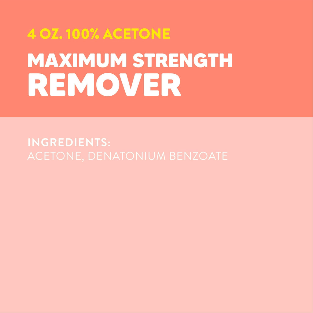 ONYX Professional 100% Pure Acetone Nail Polish Remover, 4 fl oz