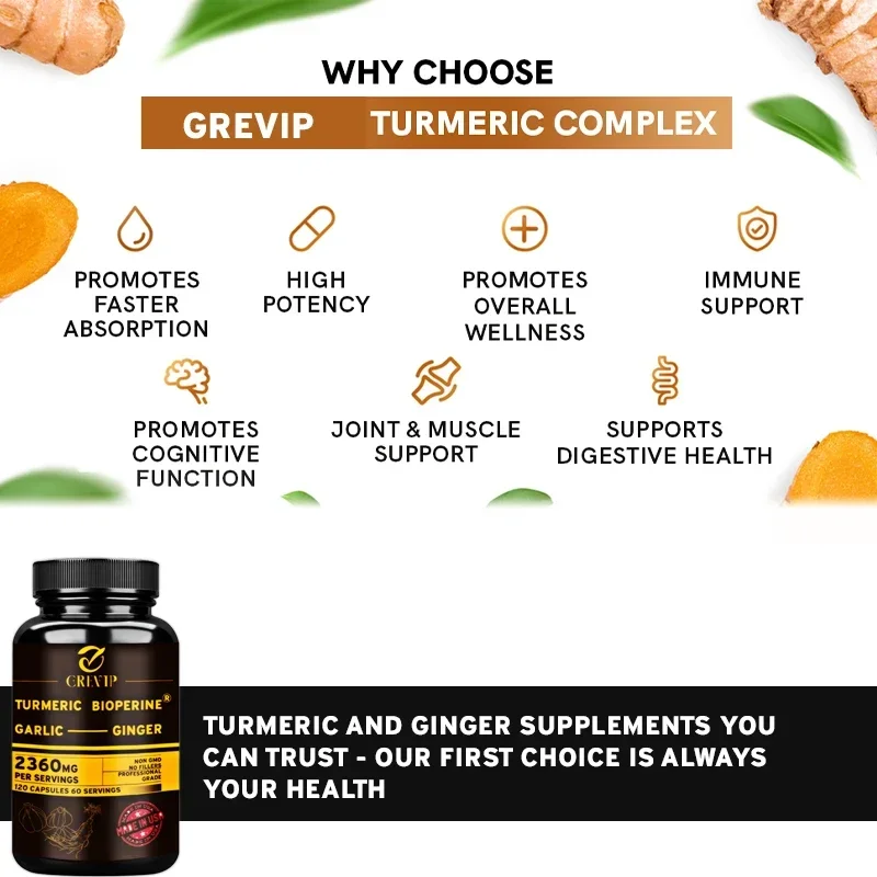 4-in-1 Calcium Supplement for Women and Men – Bone & Heart Health Complex with Vitamin D3, K2, Turmeric, Garlic & Ginger Root – Supports Immunity, Joints & Digestion