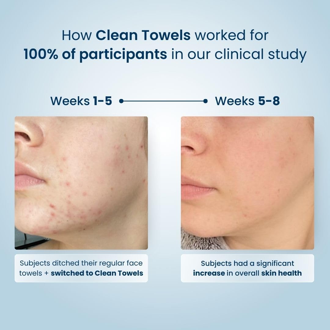 Clean Skin Club Clean Towels XL™, 100% USDA Biobased Face Towel