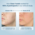 Clean Skin Club Clean Towels XL™, 100% USDA Biobased Face Towel