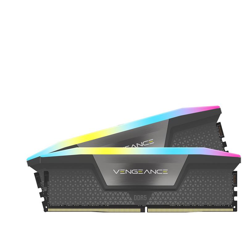 CORSAIR VENGEANCE RGB 32GB (2x16GB) DDR5 6000MHz CL36 1.35V UDIMM INTEL XMP,AMD EXPO - Desktop Memory - Grey (CMH32GX5M2E6000Z36)