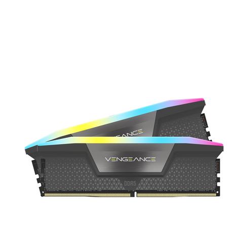 CORSAIR VENGEANCE RGB 32GB (2x16GB) DDR5 6000MHz CL36 1.35V UDIMM INTEL XMP,AMD EXPO - Desktop Memory - Grey (CMH32GX5M2E6000Z36)