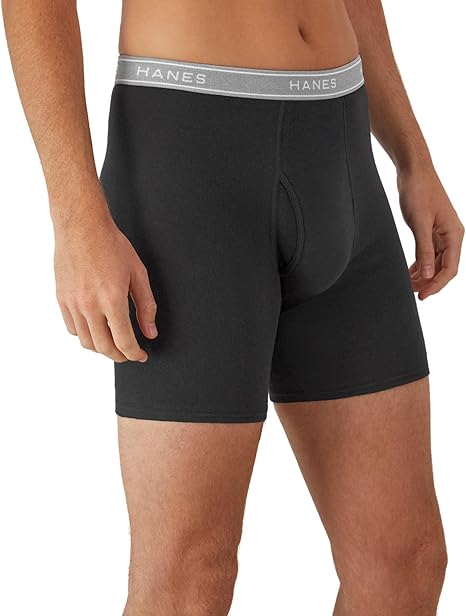 Hanes Men's Boxer Briefs, Cool Dri Moisture-Wicking Underwear, Cotton No-Ride-up for Men, Multi-Packs