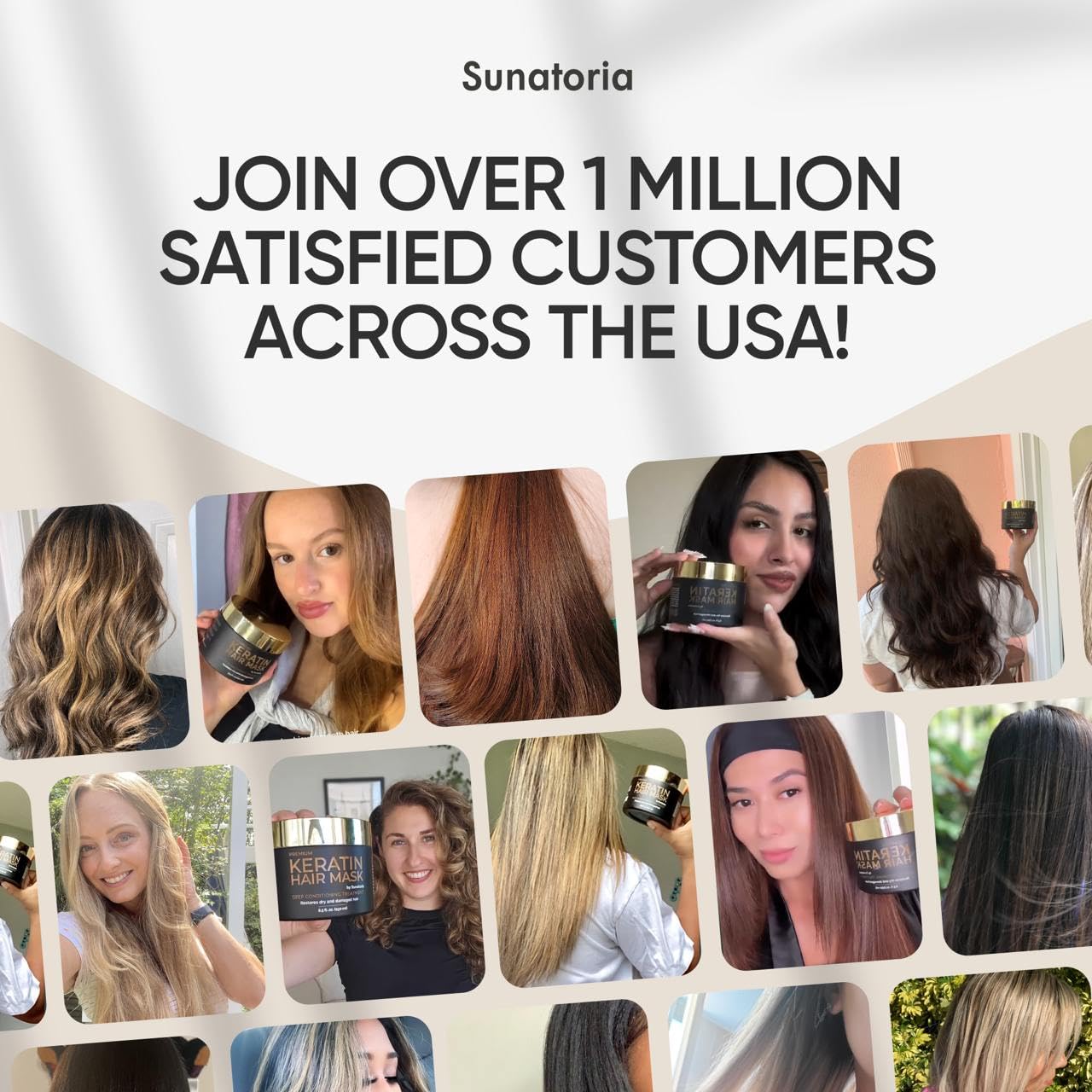 SUNATORIA Keratin Hair Mask – Deep Repair & Hydration Treatment