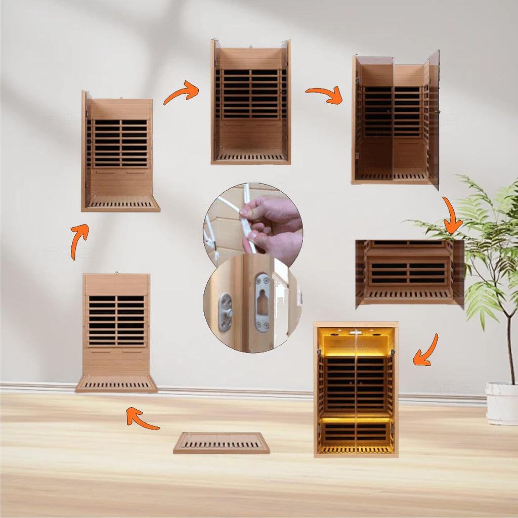 Home Indoor Sauna, Luxury Tempered Glass Doors