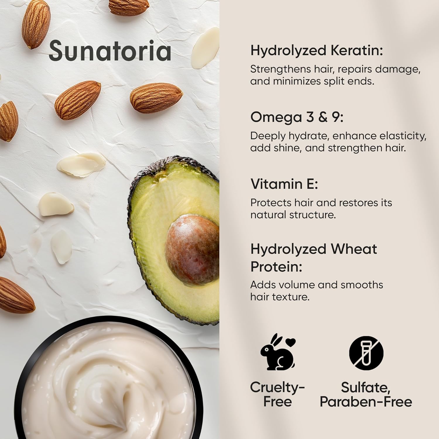 SUNATORIA Keratin Hair Mask – Deep Repair & Hydration Treatment