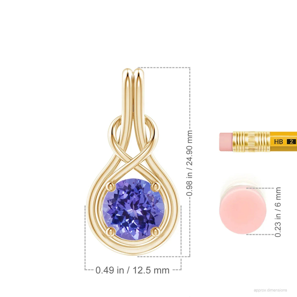Solitaire Infinity Knot Pendant
