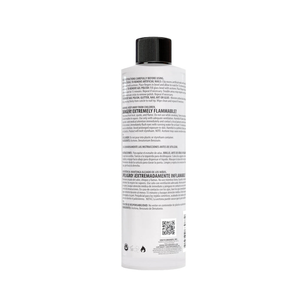 ONYX Professional 100% Pure Acetone Nail Polish Remover, 4 fl oz