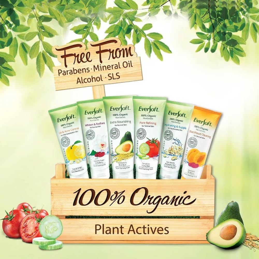 EVERSOFT Organic Yuzu & Ginkgo Facial Cleanser 100g