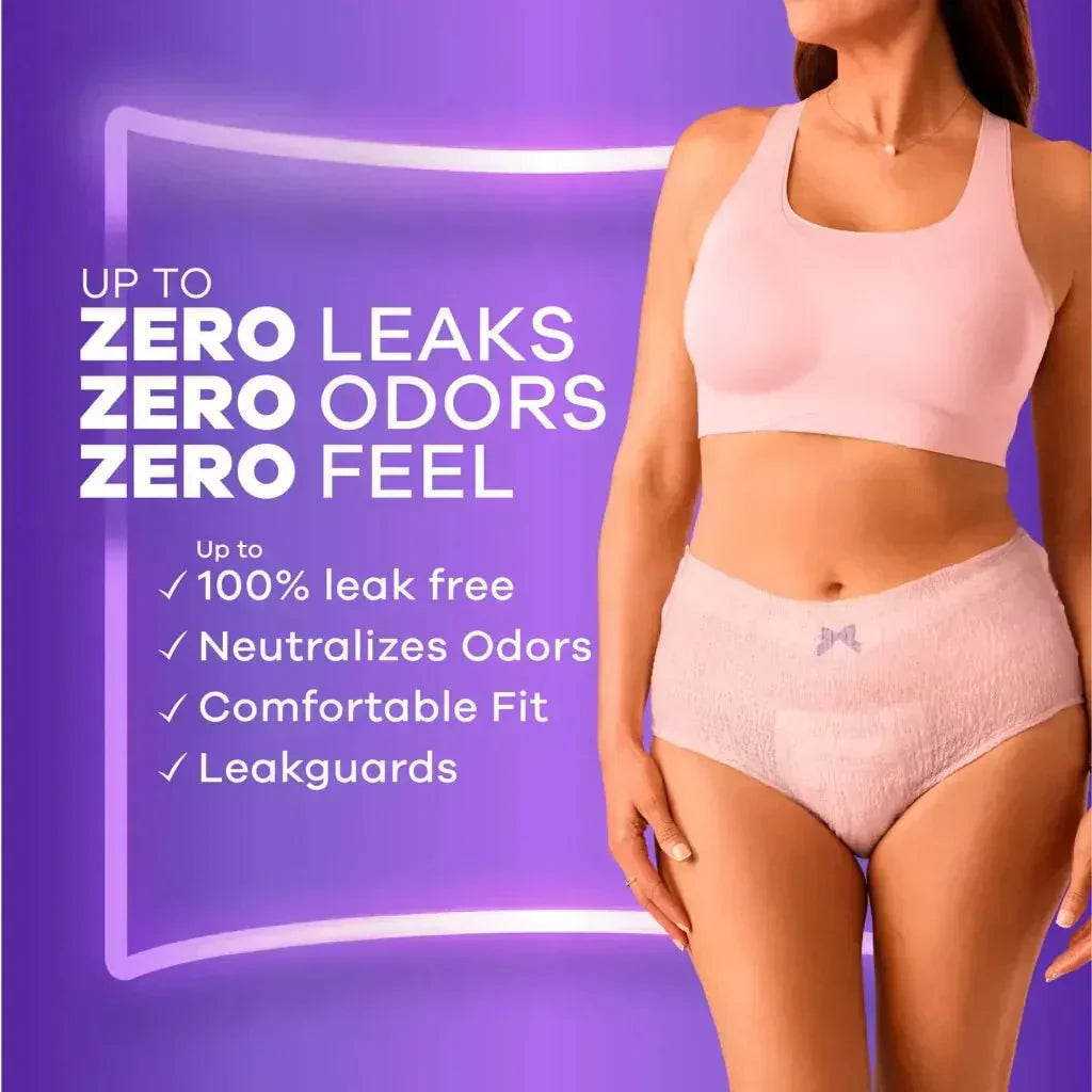 Always Discreet Maximum Protection Underwear.