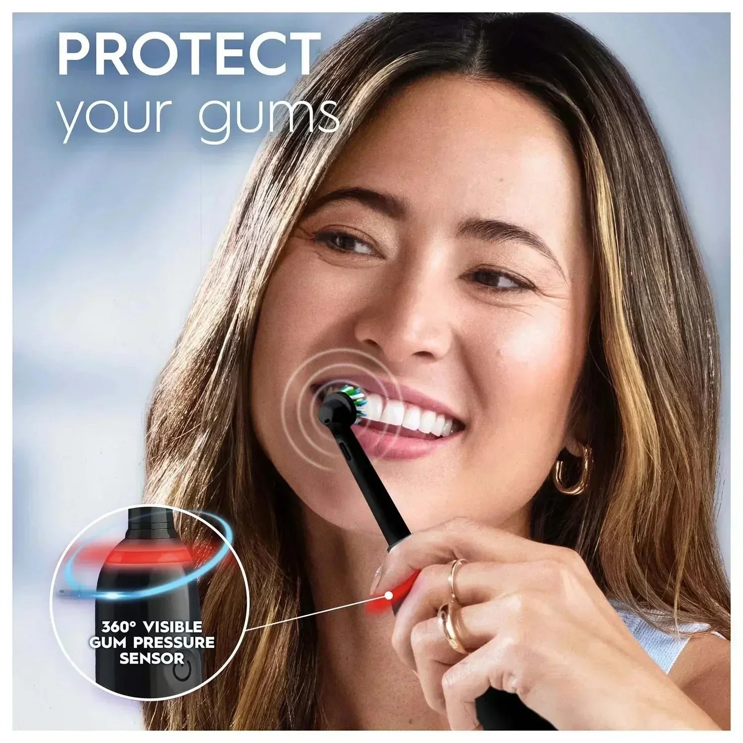 Oral B Pro 3500 Cross Action Black Electric Toothbrush Freedomize.